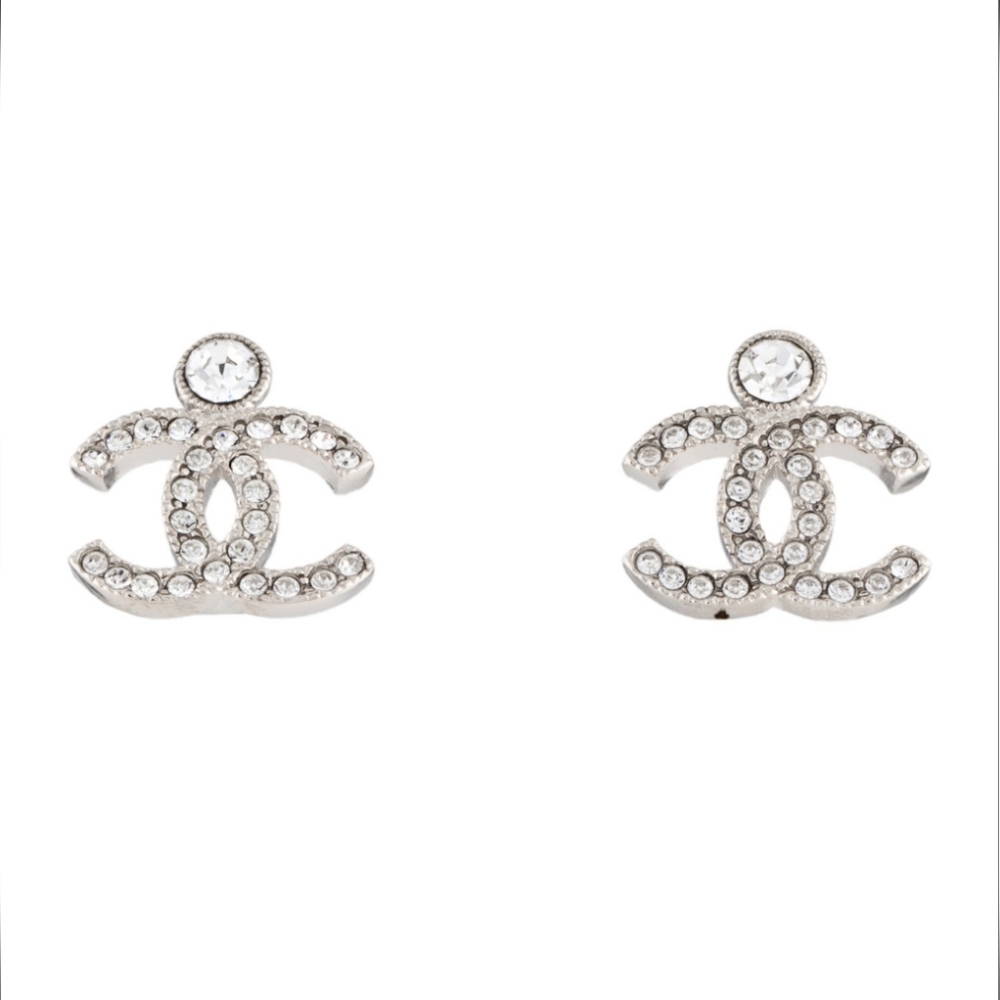 Chanel CC drop Strass/Christal Earrings